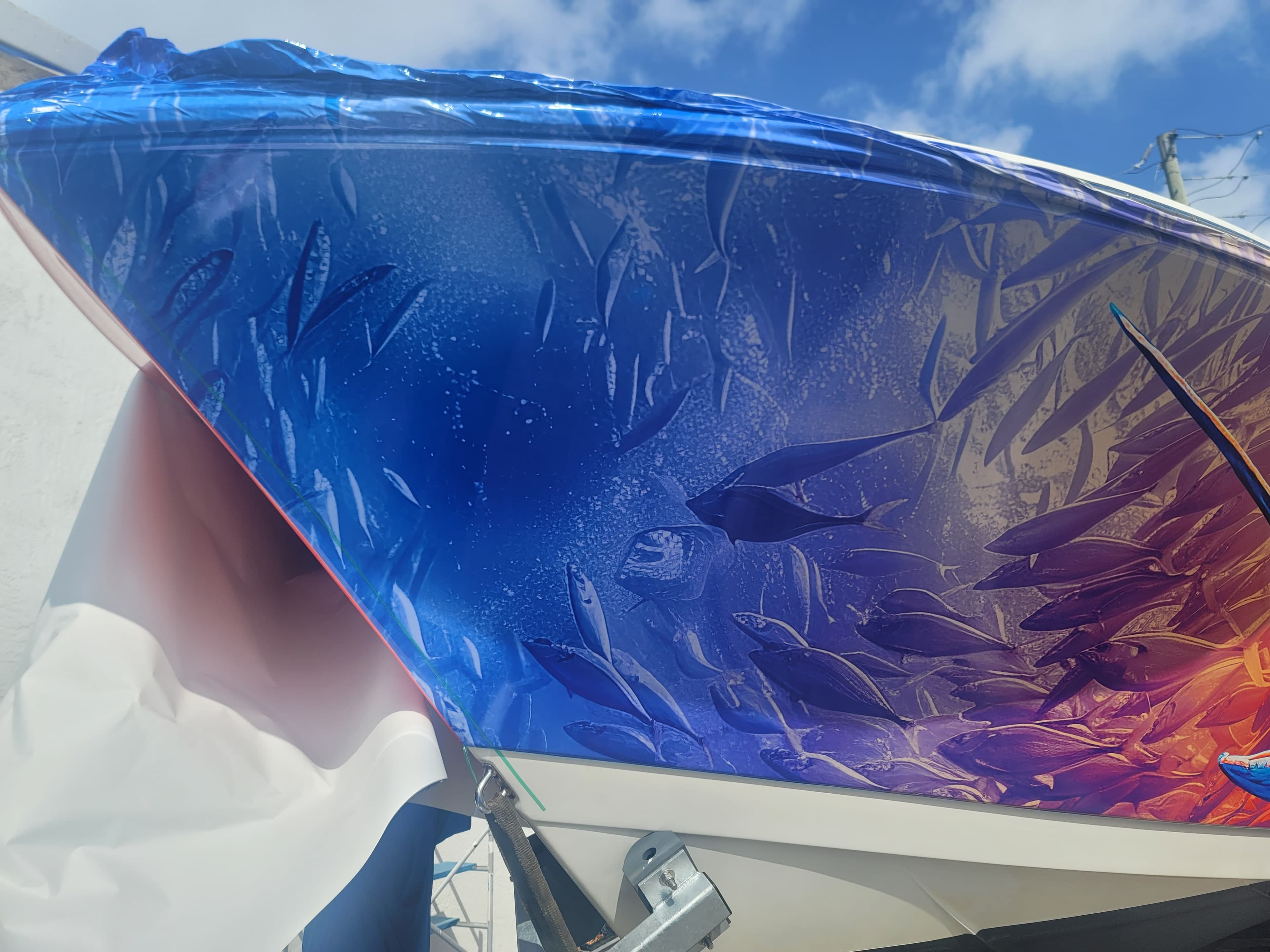 Coastal Boat Wraps install