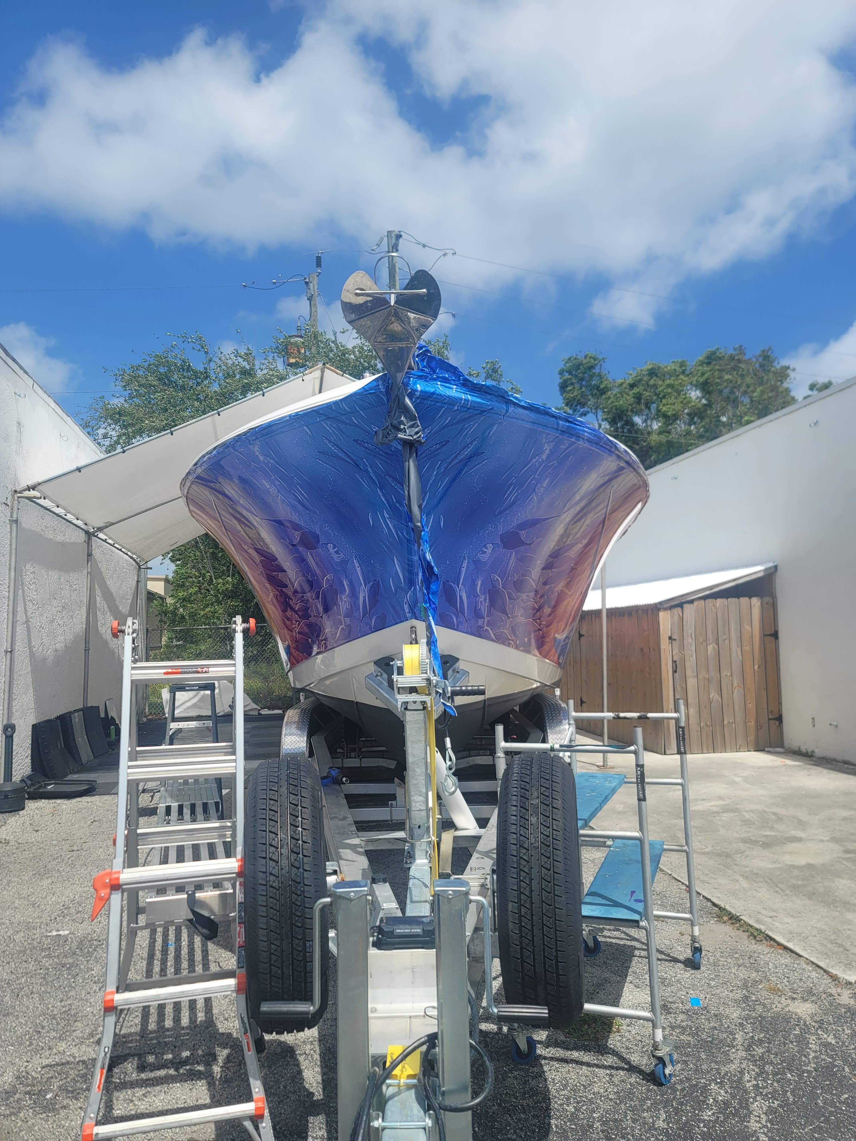 Coastal Boat Wraps install