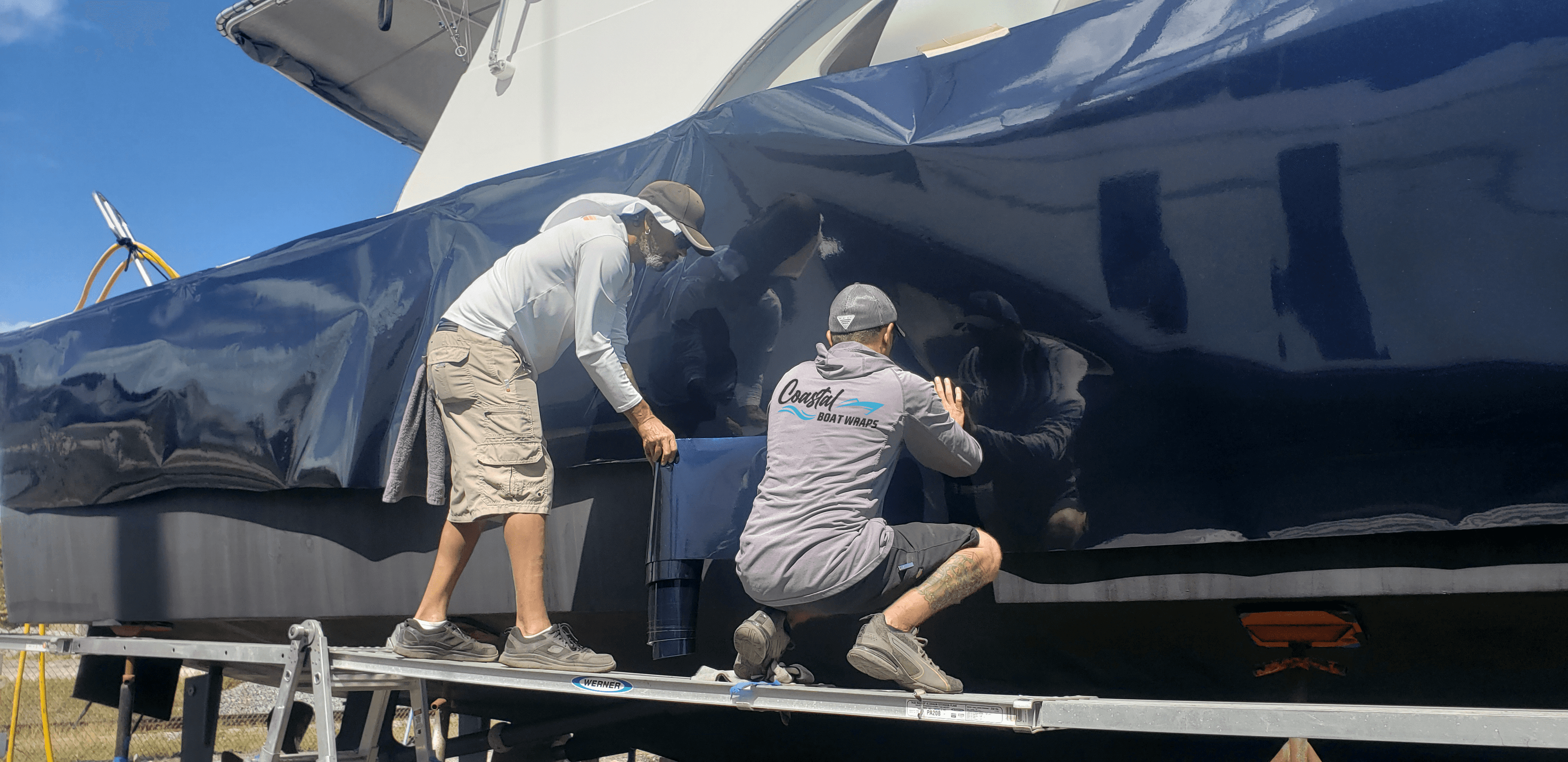 Coastal Boat Wraps install