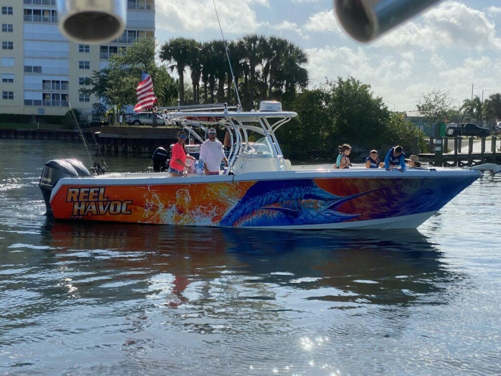 Coastal Boat Wraps install